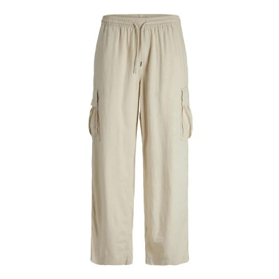 панталони,мъжки,панталони,jack,&,jones,bill,nate,linen,blend,cargo,pants,beige