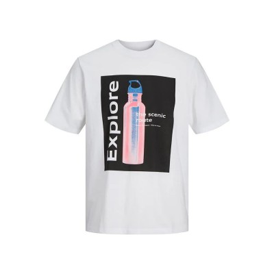 тениска,мъжки,тениски,jack,&,jones,blurred,floral,gc,short,sleeve,t,shirt,white