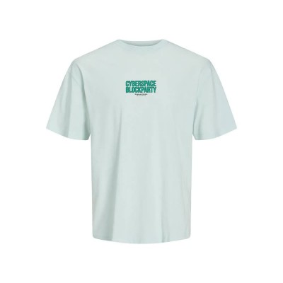 тениска,мъжки,тениски,jack,&,jones,cyberspace,plus,size,short,sleeve,t,shirt,white,(skylight)