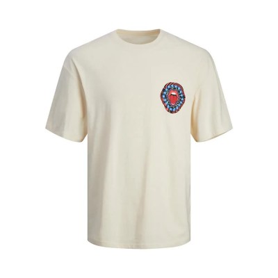 тениска,мъжки,тениски,jack,&,jones,delirium,short,sleeve,t,shirt,buttercream,(beige)