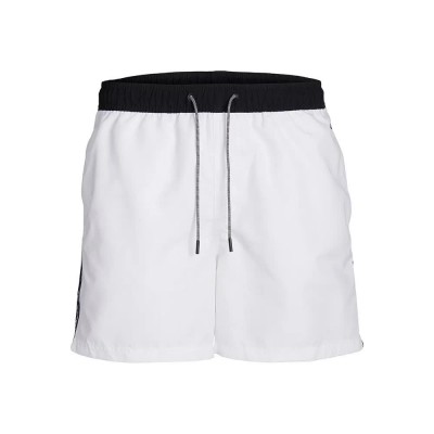 бански,гащета,мъжки,бански,костюми,jack,&,jones,fiji,black,tape,swimming,shorts,white,(white)