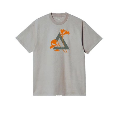тениска,мъжки,тениски,jack,&,jones,floral,triangle,short,sleeve,t,shirt,moonbeam,(grey)