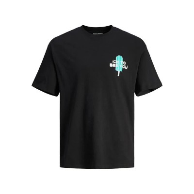 тениска,мъжки,тениски,jack,&,jones,frutti,short,sleeve,t,shirt,black