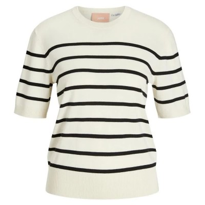 тениска,дамски,тениски,jack,&,jones,layla,jjxx,short,sleeve,t,shirt,vanilla,ice,stripes,black,(beige)