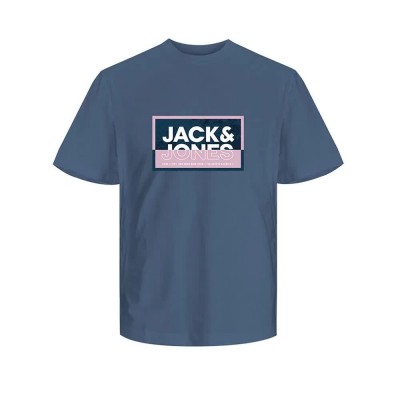 тениска,мъжки,тениски,jack,&,jones,logan,summer,print,short,sleeve,t,shirt,flint,stone,(blue)