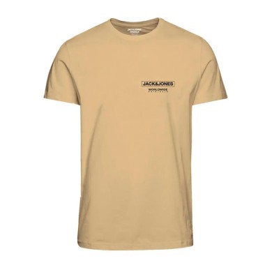 тениска,мъжки,тениски,jack,&,jones,marbella,2,short,sleeve,t,shirt,italian,straw,(beige)