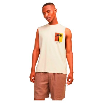 тениска,мъжки,тениски,jack,&,jones,marbella,sleeveless,t,shirt,buttercream,(beige)