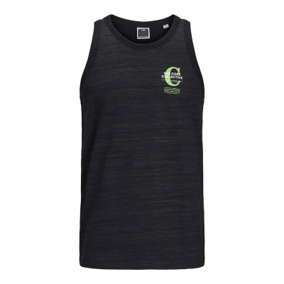 тениска,мъжки,тениски,jack,&,jones,slub,print,sleeveless,t,shirt,black,(grey)