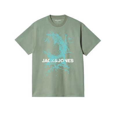 тениска,мъжки,тениски,jack,&,jones,splash,ocean,short,sleeve,t,shirt,desert,sage,(green)