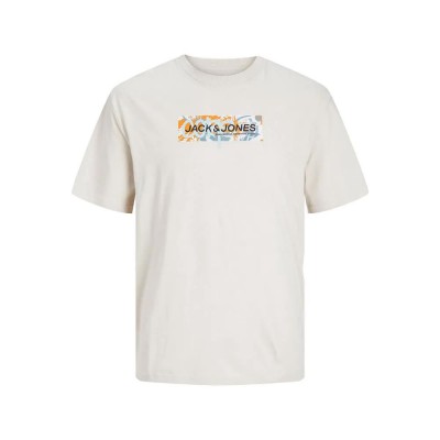 тениска,мъжки,тениски,jack,&,jones,summer,print,short,sleeve,t,shirt,moonbeam,(beige)