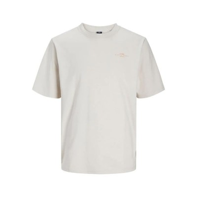 тениска,мъжки,тениски,jack,&,jones,text,short,sleeve,t,shirt,moonbeam,(beige)