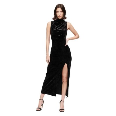 рокля,дамски,поли,и,рокли,superdry,velvet,maxi,sleeveless,midi,dress,black