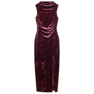рокля,дамски,поли,и,рокли,superdry,velvet,maxi,sleeveless,midi,dress,red