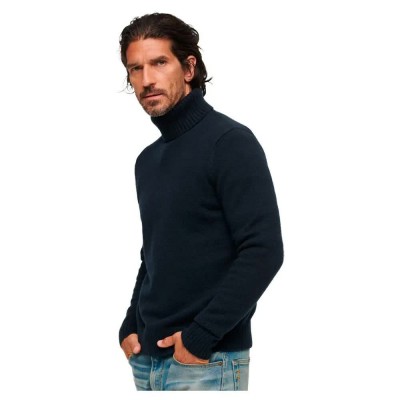 блуза,мъжки,пуловери,superdry,brushed,high,neck,sweater,eclipse,navy,(blue)