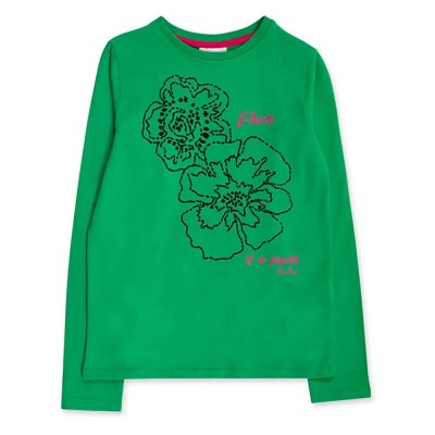 тениска,мъжки,тениски,дамски,тениски,tuc,tuc,wild,flower,long,sleeve,t,shirt,green,(green)