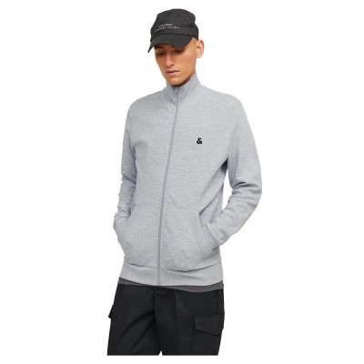 блуза,мъжки,пуловери,jack,&,jones,paulos,full,zip,sweatshirt,light,grey,melange,(grey)