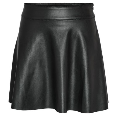 пола,дамски,поли,и,рокли,noisy,may,andy,flared,high,waist,short,skirt,black,(black)