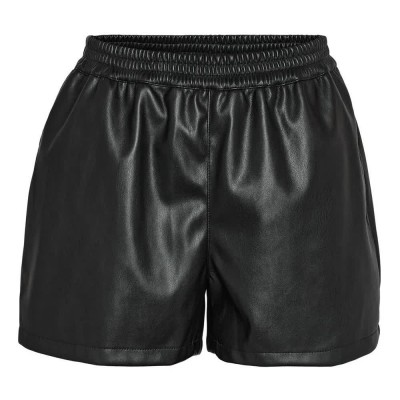 къси,панталони,дамски,панталони,noisy,may,andy,pu,high,waist,shorts,black,(black)