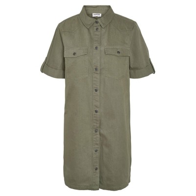 рокля,дамски,поли,и,рокли,noisy,may,new,signe,short,sleeve,dress,green