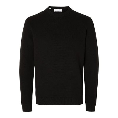 блуза,мъжки,пуловери,selected,dane,sweater,black