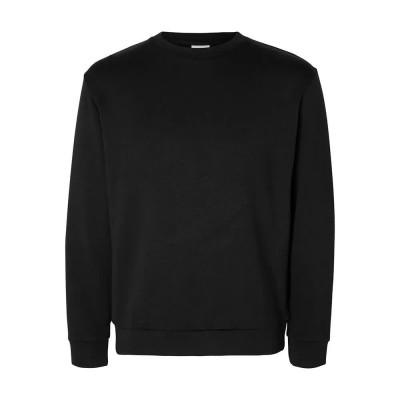 блуза,мъжки,пуловери,selected,emanuel,soft,sweatshirt,black