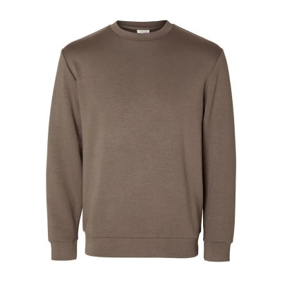 блуза,мъжки,пуловери,selected,emanuel,soft,sweatshirt,morel,(brown)