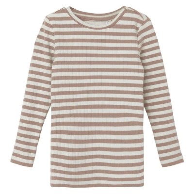 тениска,детски,тениски,name,it,suraja,xsl,long,sleeve,t,shirt,mocha,meringue,stripes,stripe,(brown)