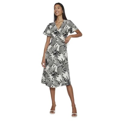 рокля,дамски,поли,и,рокли,vila,loe,wrap,short,sleeve,midi,dress,multicolor
