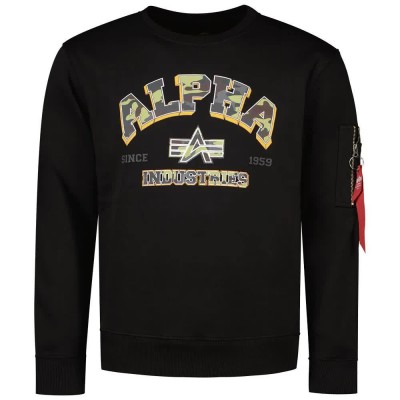 блуза,мъжки,пуловери,alpha,industries,college,camo,sweatshirt,black