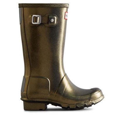обувки,детски,боти,hunter,big,original,nebula,gold,rain,boots,golden