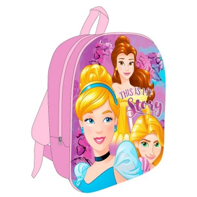 раница,раници,disney,princess,3d,backpack,30,cm,pink,(multicolor)