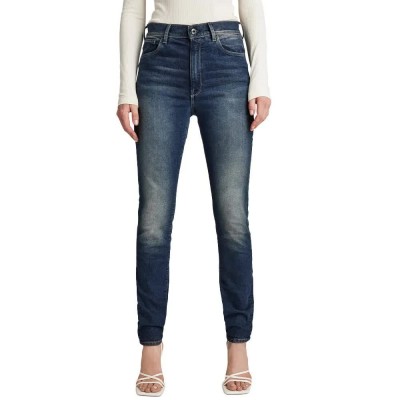 дънки,дамски,панталони,g,star,kafey,ultra,high,skinny,fit,jeans,blue