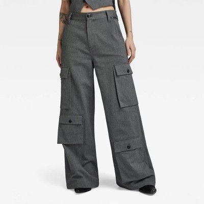 панталони,дамски,панталони,g,star,mega,pant,cargo,pants,grey,(dark,black,dim,grey,herringbone)
