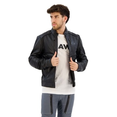 яке,мъжки,якета,g,star,biker,leather,jacket,dark,black,(black)