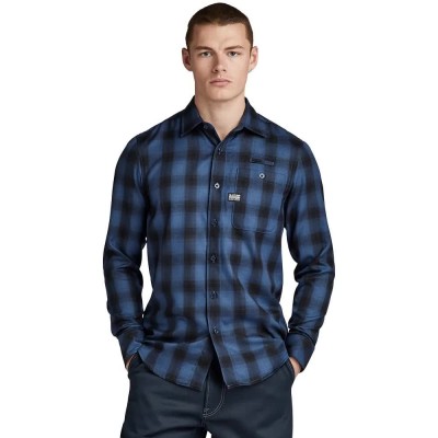 карирана,риза,мъжки,ризи,g,star,bristum,20,slim,fit,long,sleeve,shirt,blue,(rank,blue,big,shadow,check)