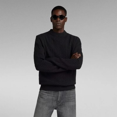 блуза,мъжки,пуловери,g,star,cable,r,sweater,black,(dark,black)