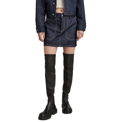 пола,дамски,поли,и,рокли,g,star,carpenter,short,skirt,raw,denim,(blue)