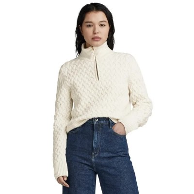 блуза,дамски,пуловери,дамски,плетени,дрехи,g,star,chunky,skipper,sweater,beige