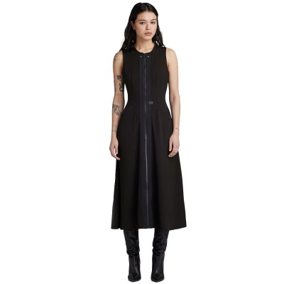 рокля,дамски,поли,и,рокли,g,star,corset,flare,sleveless,long,dress,black
