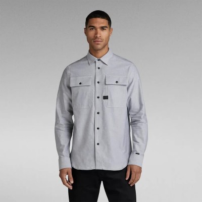 риза,с,дълъг,ръкав,мъжки,ризи,g,star,cpo,regular,fit,long,sleeve,shirt,grey,(correct,grey,white,oxford)