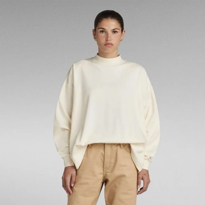 тениска,дамски,тениски,g,star,moto,logo,long,sleeve,t,shirt,eggnog,(beige)
