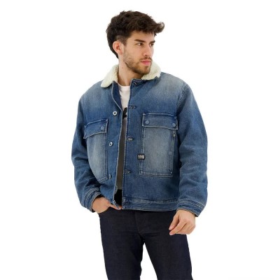 яке,мъжки,якета,дамски,якета,и,палта,g,star,utility,flap,pocket,sherpa,denim,jacket,blue,(antique,faded,blue,agave,bright,valiant,denim)