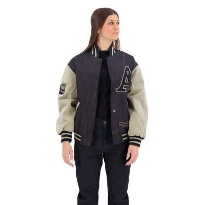 яке,дамски,якета,и,палта,g,star,varsity,bomber,jacket,grey,(raw,denim)