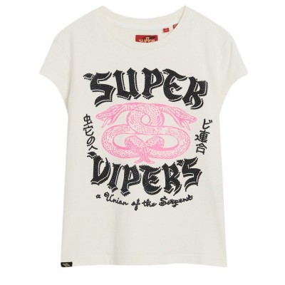 тениска,дамски,тениски,superdry,embellished,poster,cap,short,sleeve,crew,neck,t,shirt