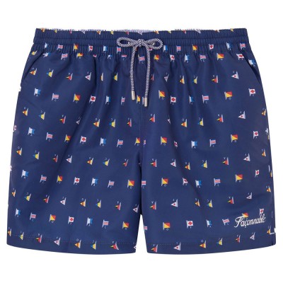 бански,гащета,мъжки,бански,костюми,façonnable,flags,swimming,shorts,blue