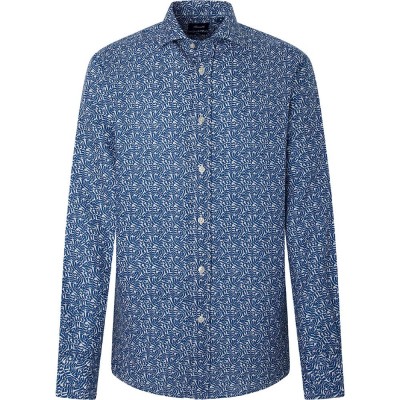 риза,с,дълъг,ръкав,мъжки,ризи,façonnable,leaf,allov,long,sleeve,shirt,blue