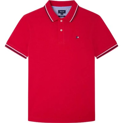 мъжки,блузи,с,яка,façonnable,pima,flag,short,sleeve,polo,red