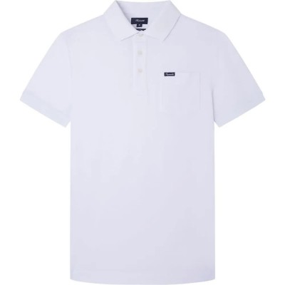 мъжки,блузи,с,яка,façonnable,pima,pocket,short,sleeve,polo,white