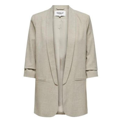 сако,дамски,сака,only,elly,3,4,life,blazer,beige,(white,pepper,detail,melange)