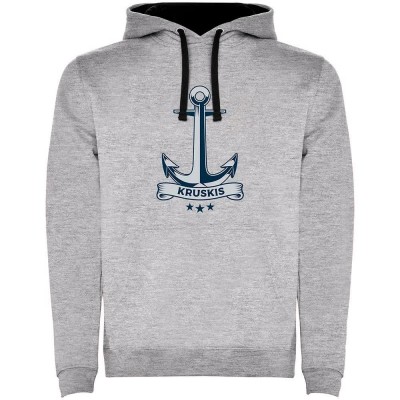 суичър,мъжки,пуловери,kruskis,anchor,two,colour,hoodie,heather,grey,black,(grey)